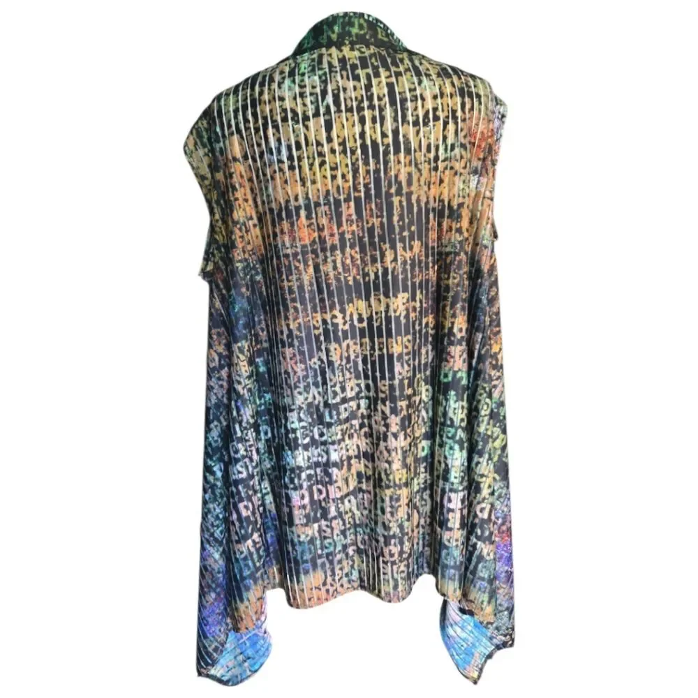 Laurie Lei Haze by Ashley Marie Rainbow Sleeveless Draped Vest - Picture 4 of 8
